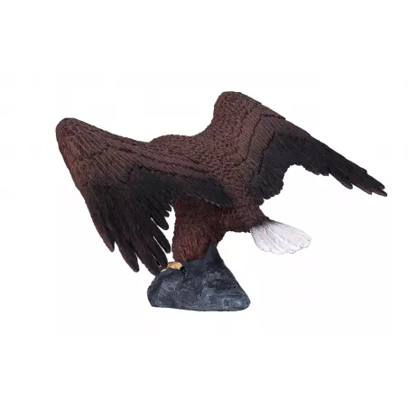 Figura realista de águila calva americana pintada a mano para coleccionistas y decoración.