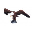 Figura realista de águila calva americana pintada a mano para coleccionistas y decoración.