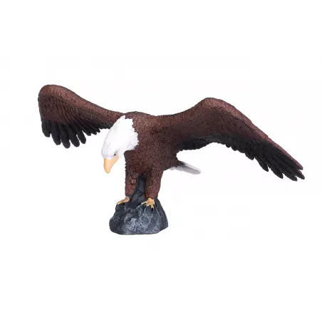 Figura realista de águila calva americana pintada a mano para coleccionistas y decoración.