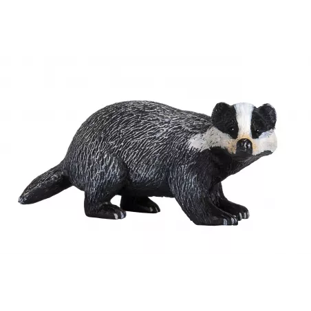 Figura de juguete de tejón realista pintada a mano de la colección Mojo.