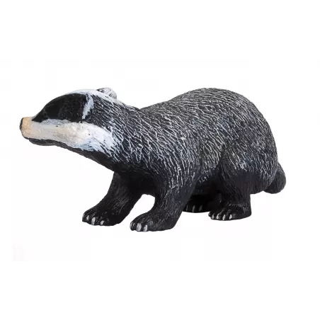 Figura de juguete de tejón realista pintada a mano de la colección Mojo.