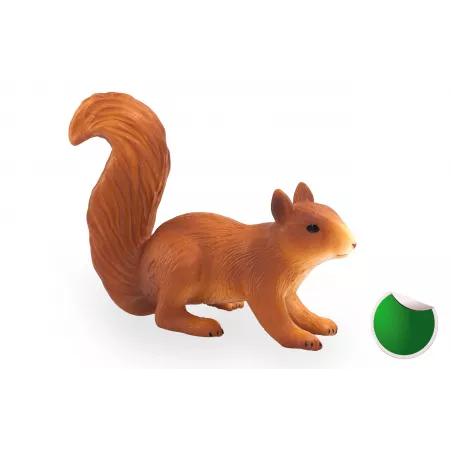 Figura realista de ardilla corriendo en postura dinámica para decoración y dioramas.