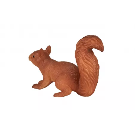 Figura realista de ardilla corriendo en postura dinámica para decoración y dioramas.