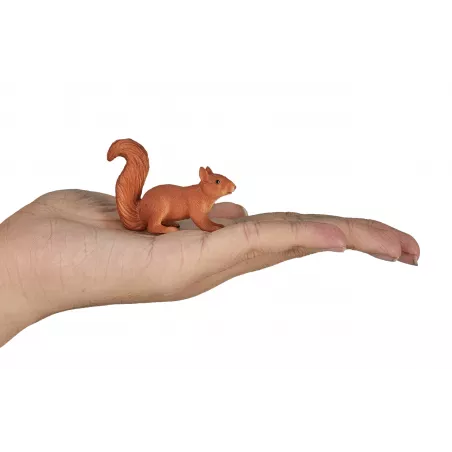 Figura realista de ardilla corriendo en postura dinámica para decoración y dioramas.