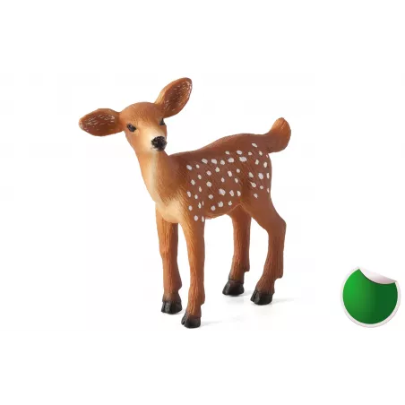 Figura de juguete de cervatillo Mojo pintada a mano con detalles realistas de la vida silvestre.