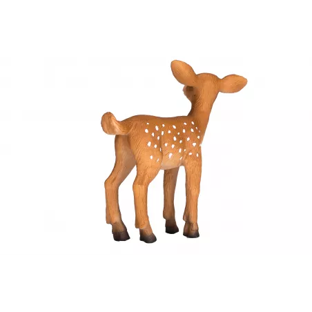 Figura de juguete de cervatillo Mojo pintada a mano con detalles realistas de la vida silvestre.