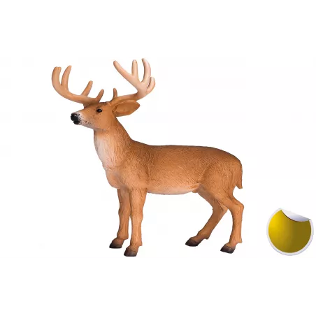 Figura decorativa realista de venado de cola blanca de la colección Mojo