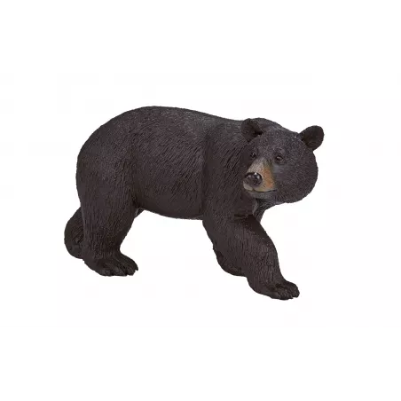 Figura realista de oso negro americano para coleccionistas y juego educativo.
