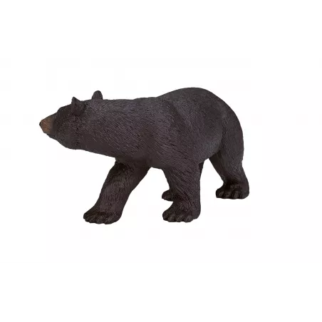 Figura realista de oso negro americano para coleccionistas y juego educativo.