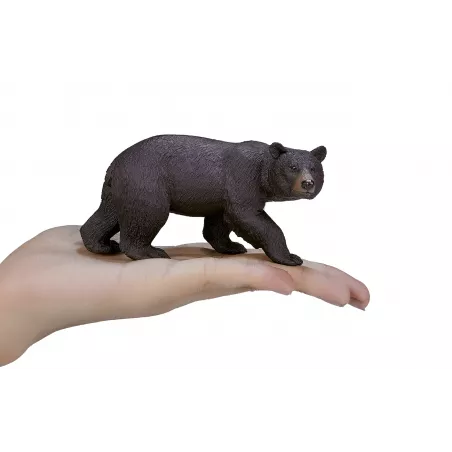 Figura realista de oso negro americano para coleccionistas y juego educativo.