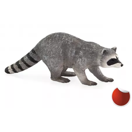 Figura de mapache realista de colección Mojo pintada a mano para niños y coleccionistas
