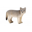 Figura de juguete de cachorro de lobo de Mojo pintada a mano para coleccionistas y niños.