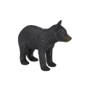 Figura de cachorro de oso negro Mojo pintada a mano, juguete educativo y de colección realista.