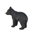 Figura de cachorro de oso negro Mojo pintada a mano, juguete educativo y de colección realista.