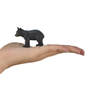 Figura de cachorro de oso negro Mojo pintada a mano, juguete educativo y de colección realista.