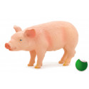 Cerdito decorativo de diseño compacto para estanterías, escritorios y decoración del hogar.