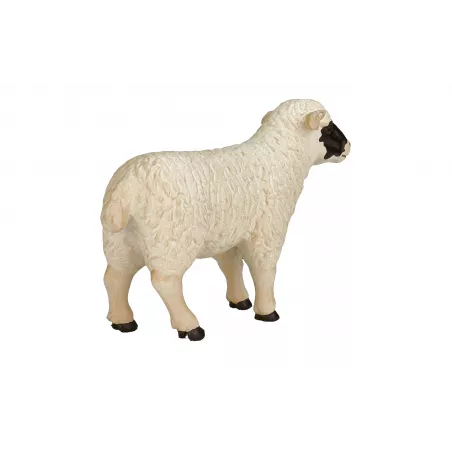 Figura realista de oveja de cabeza negra Mojo para colección y juego educativo.