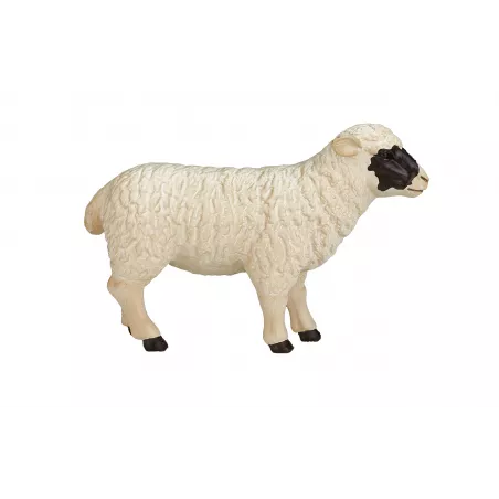 Figura realista de oveja de cabeza negra Mojo para colección y juego educativo.