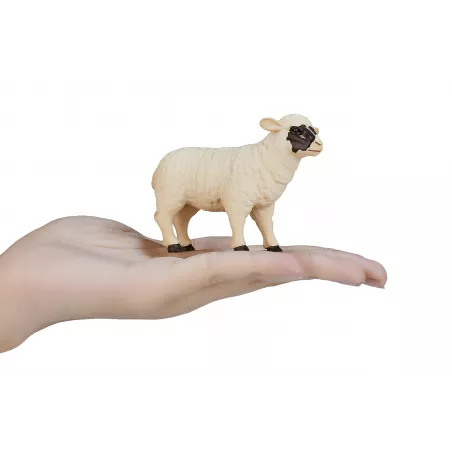 Figura realista de oveja de cabeza negra Mojo para colección y juego educativo.