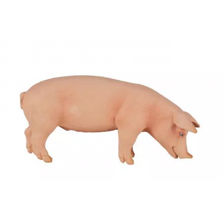 Figura de cerdo comiendo de la colección Mojo, adorno decorativo para estantería y escritorio.