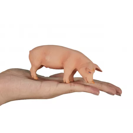Figura de cerdo comiendo de la colección Mojo, adorno decorativo para estantería y escritorio.