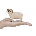 Figura decorativa de carnero de cabeza negra artesanal con acabado rústico y detallado.