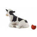 Figura realista de becerro Holstein detallada para coleccionismo y dioramas.