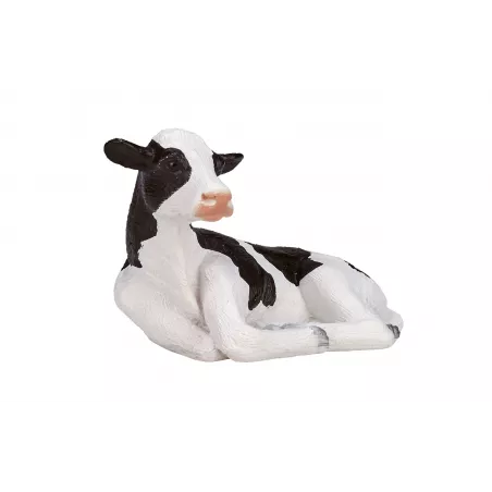 Figura realista de becerro Holstein detallada para coleccionismo y dioramas.