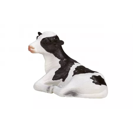 Figura realista de becerro Holstein detallada para coleccionismo y dioramas.
