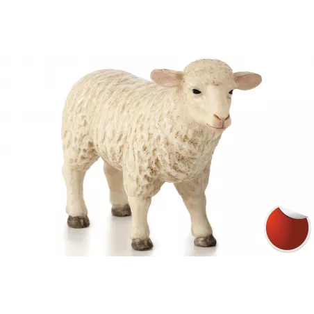 Figura de oveja realista y detallada de 8x5x3 cm para juego infantil o decoración de granja.