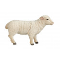 Figura de oveja realista y detallada de 8x5x3 cm para juego infantil o decoración de granja.