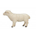 Figura de oveja realista y detallada de 8x5x3 cm para juego infantil o decoración de granja.
