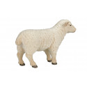 Figura de oveja realista y detallada de 8x5x3 cm para juego infantil o decoración de granja.