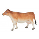 Figura detallada de vaca Jersey de 14x7x4 cm para decoración del hogar y coleccionistas.