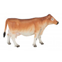 Figura detallada de vaca Jersey de 14x7x4 cm para decoración del hogar y coleccionistas.