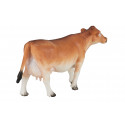 Figura detallada de vaca Jersey de 14x7x4 cm para decoración del hogar y coleccionistas.