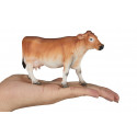Figura detallada de vaca Jersey de 14x7x4 cm para decoración del hogar y coleccionistas.