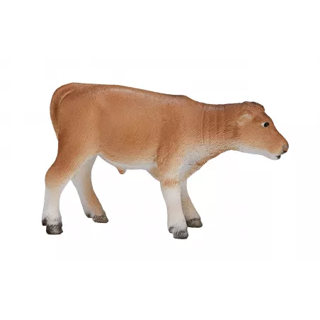 Figura detallada de ternero Jersey para coleccionismo y maquetas de granja.
