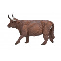 Figura decorativa de vaca Highland de la marca Mojo con detalles realistas para decoración rústica del hogar.