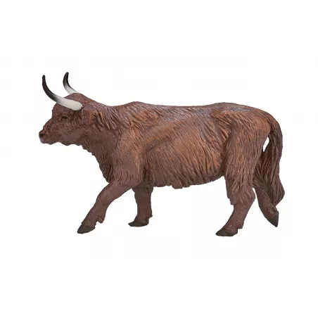 Figura decorativa de vaca Highland de la marca Mojo con detalles realistas para decoración rústica del hogar.
