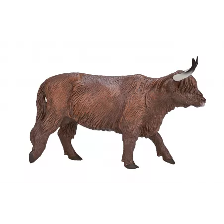 Figura decorativa de vaca Highland de la marca Mojo con detalles realistas para decoración rústica del hogar.