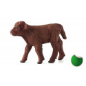 Figura decorativa realista de becerro Highland para decoración de interiores