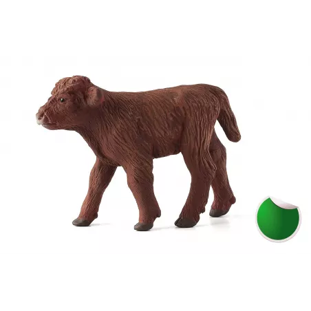 Figura decorativa realista de becerro Highland para decoración de interiores
