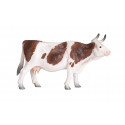 Figura realista de vaca Simmental detallada para coleccionistas y maquetas de granjas.