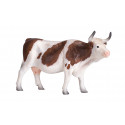 Figura realista de vaca Simmental detallada para coleccionistas y maquetas de granjas.