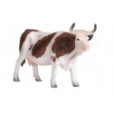 Figura realista de vaca Simmental detallada para coleccionistas y maquetas de granjas.