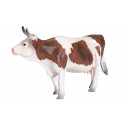 Figura realista de vaca Simmental detallada para coleccionistas y maquetas de granjas.