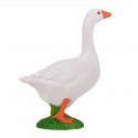 Figura decorativa de ganso blanco con acabado brillante para decoración de interiores.