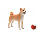 Figura decorativa realista de perro Shiba Inu japonés para estantería y coleccionistas.