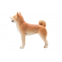 Figura decorativa realista de perro Shiba Inu japonés para estantería y coleccionistas.